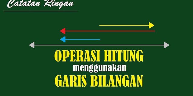 Top 9 Gambarkan Dengan Menggunakan Garis Bilangan Operasi Hitung Dari ...