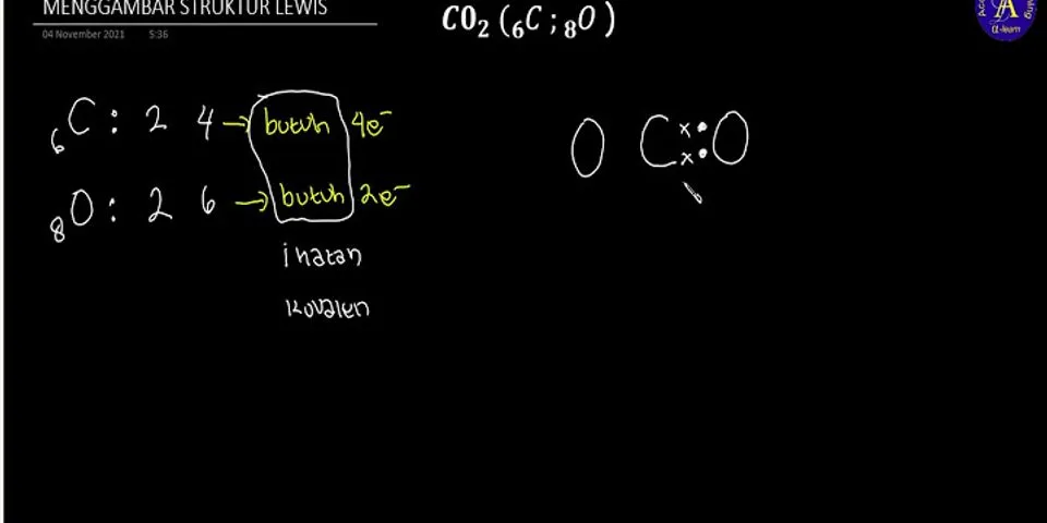Gambarlah dengan Lewis ikatan kovalen yang terjadi pada senyawa CO2
