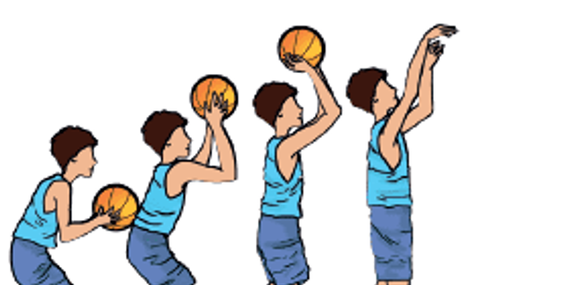 Satu atau tangan basket dan gerakan adalah tembakan pinggul saat lutut melakukan bola shooting 1. Posisi