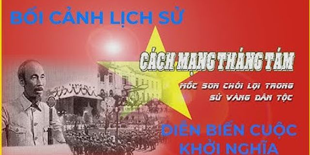 Giới thiệu khái quát Bối cảnh Việt Nam trước cách mạng tháng 8