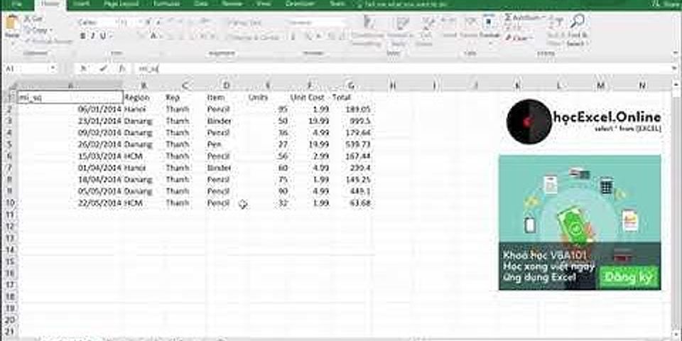 Gộp dữ liệu từ nhiều file trong Excel có cấu trúc giống nhau