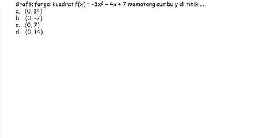 Grafik fungsi y = 2 12x 6 memotong sumbu y di titik