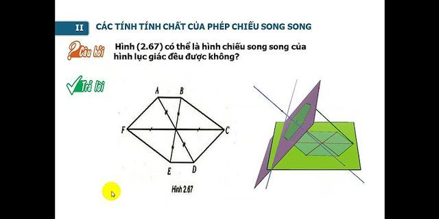 Hình chiếu song song của đường thẳng lên mặt phẳng theo phương