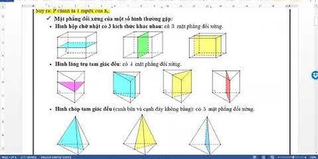 Hình lăng trụ có bao nhiêu mặt phẳng đối xứng