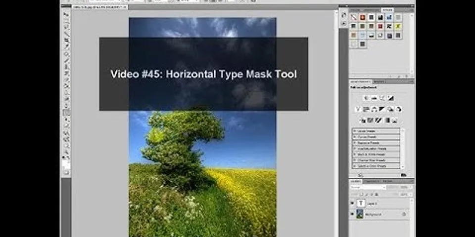 Horizontal Type Mask tool adalah tool pada Adobe Photoshop yang berfungsi untuk