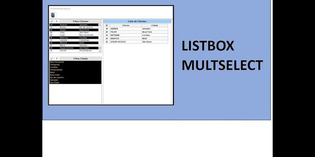How do I use multi select ListBox in access?