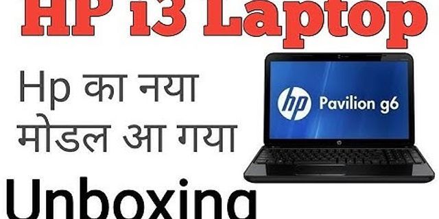 HP i3 6th generation Laptop specifications