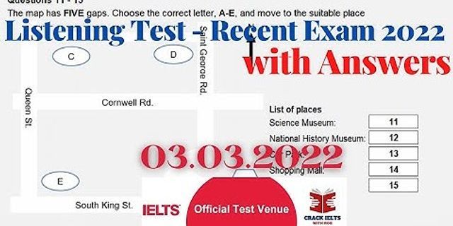 Information on the test is from IELTS listening