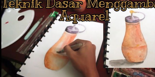 Jelaskan langkah-langkah untuk menggambar model menggunakan teknik aquarel seperti gambar disamping