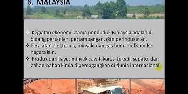 Kegiatan ekonomi utama penduduk negara malaysia adalah di bidang