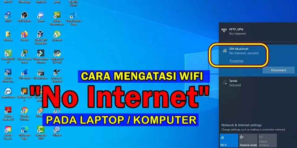 Kenapa WiFi terhubung tapi tidak ada internet di laptop