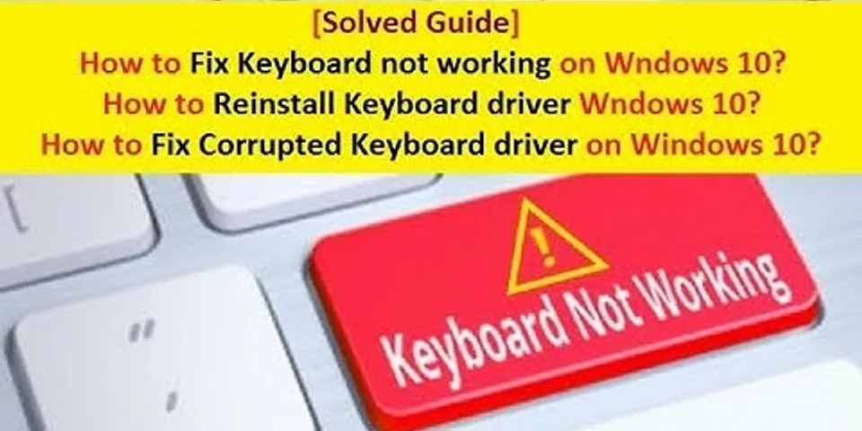 Keyboard not working