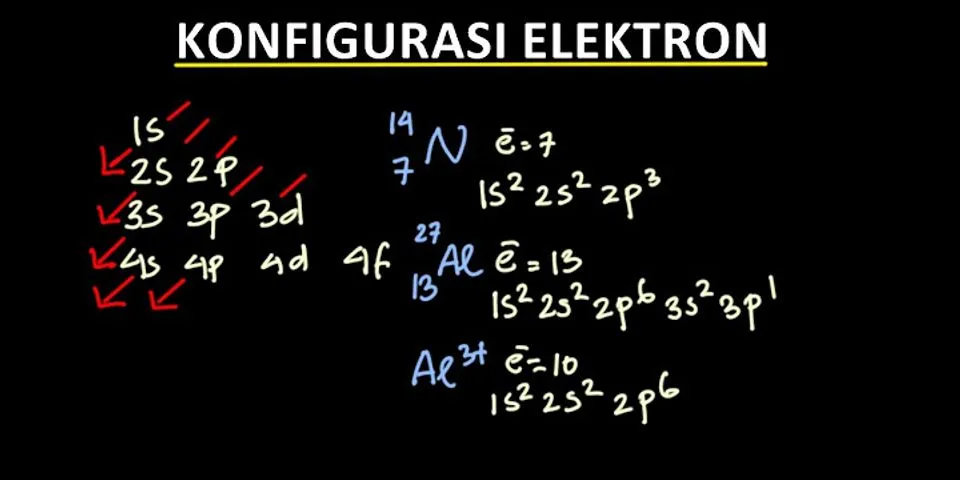 Konfigurasi elektron berikut yang menangkap 3 elektron yang tepat adalah