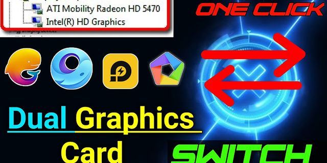 Laptop dual graphics card switch