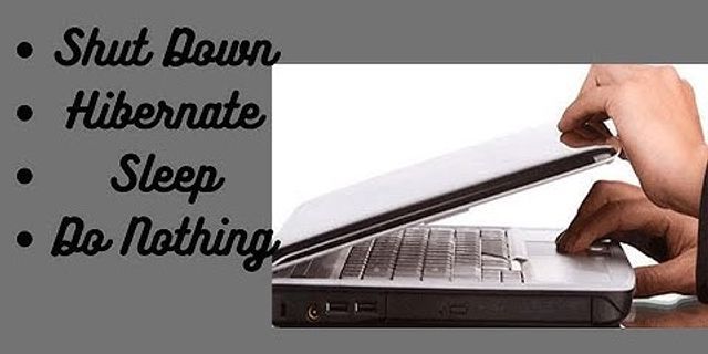 Laptop settings close lid
