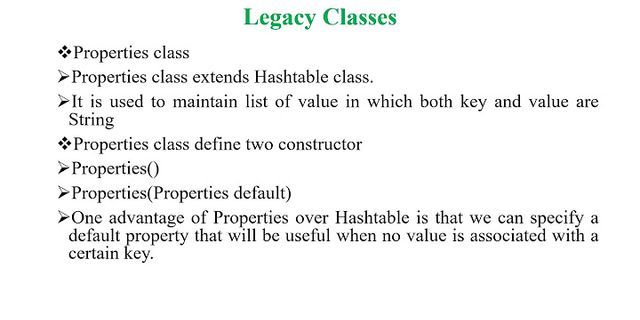 Legacy class là gì