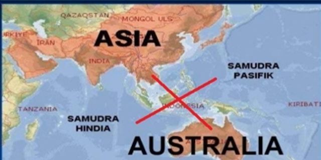 Indonesia berada diantara dua benua yaitu