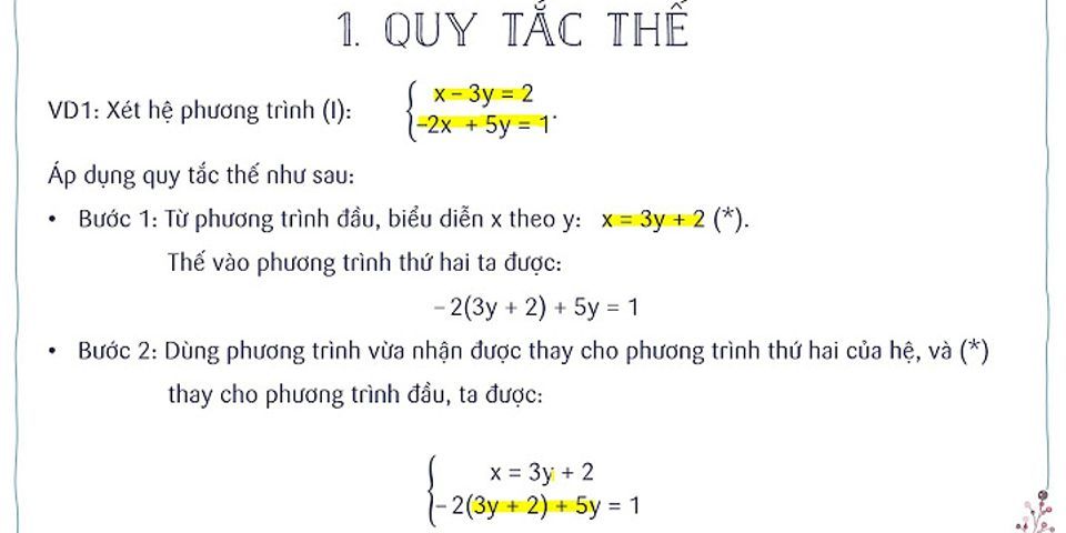 Lý thuyết Bài 3: Giải hệ phương trình bằng phương pháp thế
