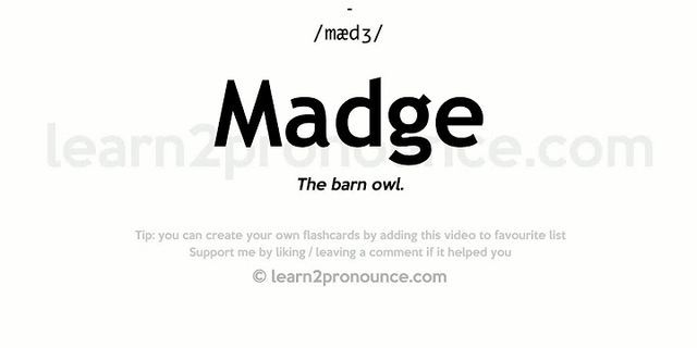 Madge nghĩa là gì