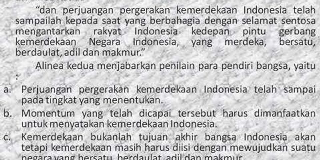 Tujuan nasional bangsa indonesia termuat dalam pembukaan uud nri tahun 1945 pada alinea