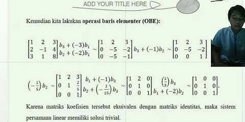 Mengapa diperlukan aljabar linear dalam teknik informatika