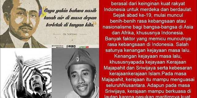 Mengapa kejayaan masa lalu menjadi salah satu faktor lahir dan berkembangnya nasionalisme indonesia