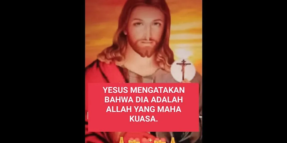 Mengapa tuhanyesus disebut allah yang maha kuasa