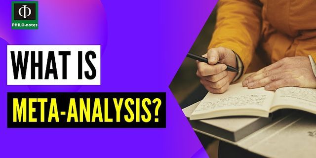 Meta-analysis topic ideas