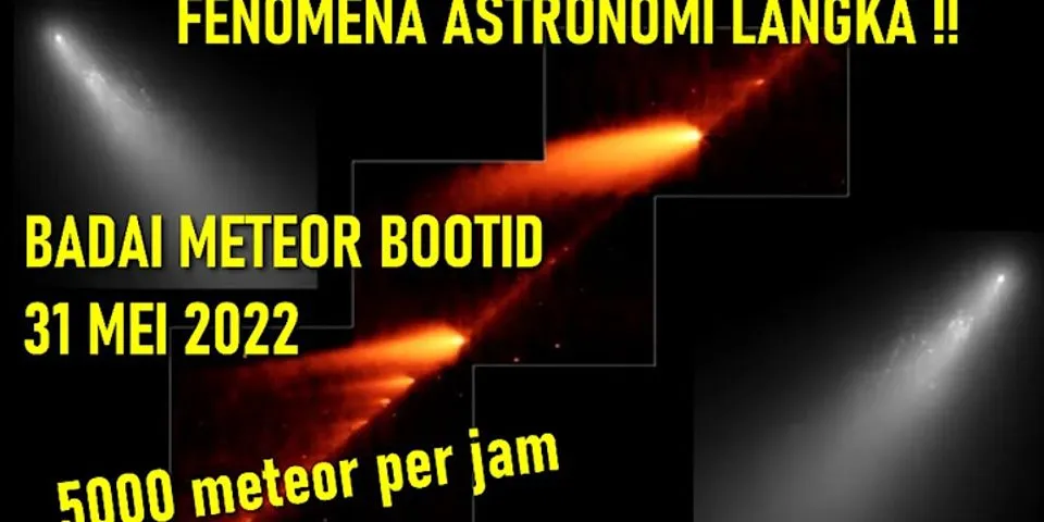 Meteor yang berada di dalam atmosfer semakin lama volumenya semakin
