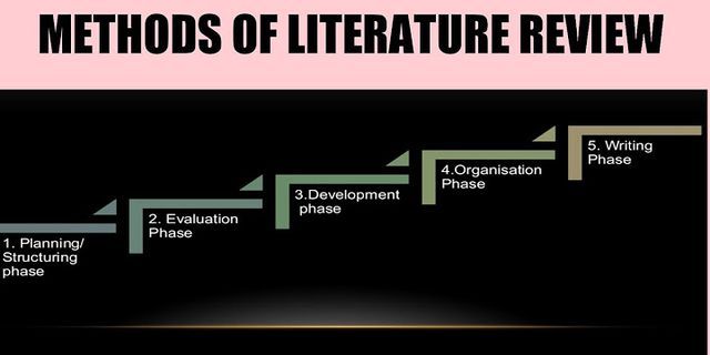 Methods of review of literature