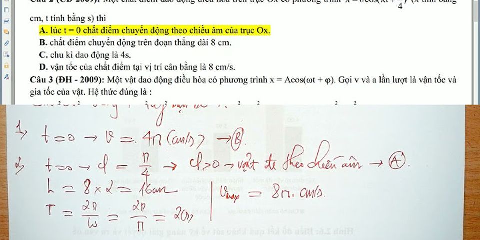 Một vật dao động điều hòa với phương trình x=6cos 2pit pi/4