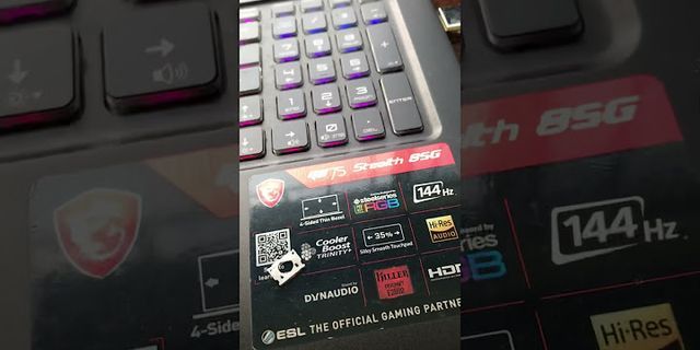MSI laptop buttons