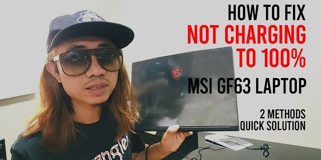 MSI laptop charging light not working