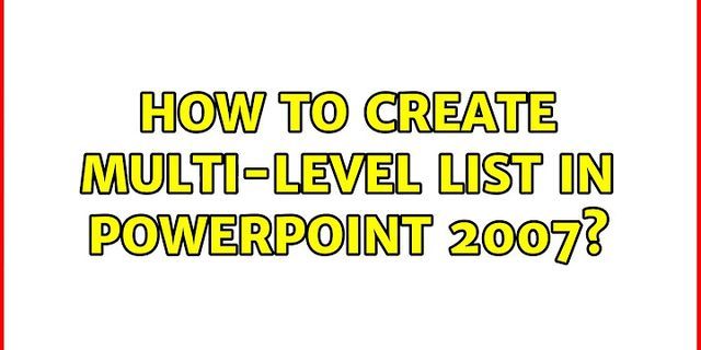 Multilevel list PowerPoint