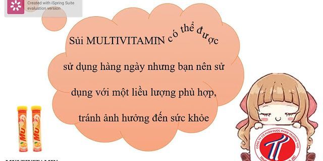 Multivitamin cách dùng