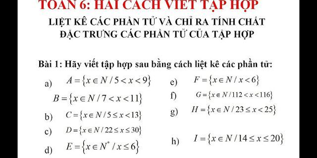 Nếu cách viết một tập hợp