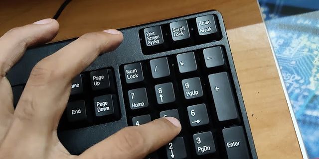 Numeric keypad for laptop not working