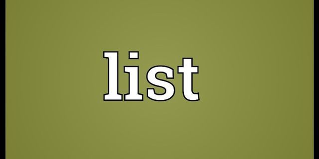 Of the list meaning