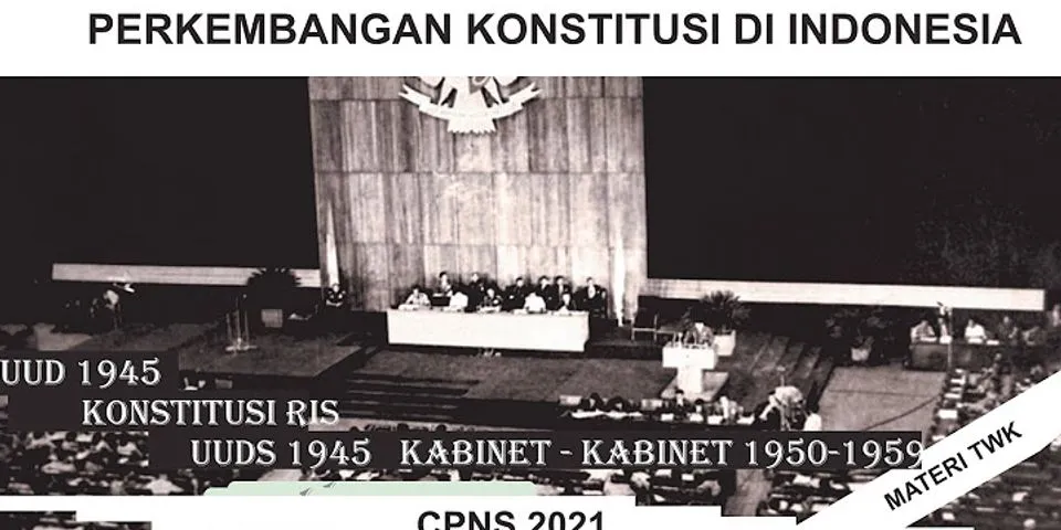 Pada awal masa kemerdekaan sistem kabinet apa yang berlaku di Indonesia