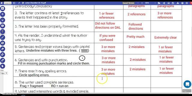 Peer Editing Checklist Elementary pdf