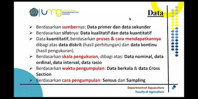 Penelitian menggunakan data yang langsung di dapat dari objek penelitian, data tersebut disebut