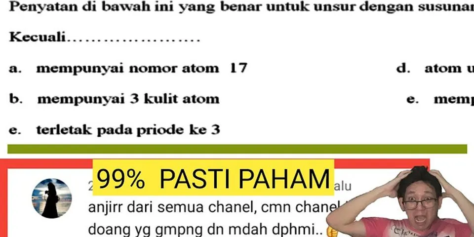 Pernyataan Berikut Yang Benar Mengenai Tabel Periodik Adalah