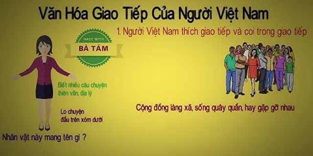 Phong cách giao tiếp của người Việt Nam