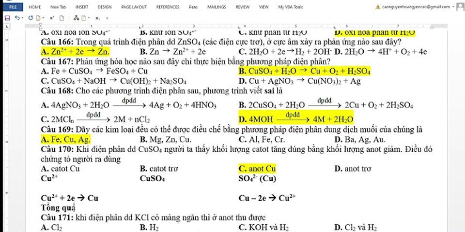 Phương trình điện li nào viết sai a H2SO4 2H+ SO42 B NaOH Na OH C naclo Na ClO D KCl K Cl