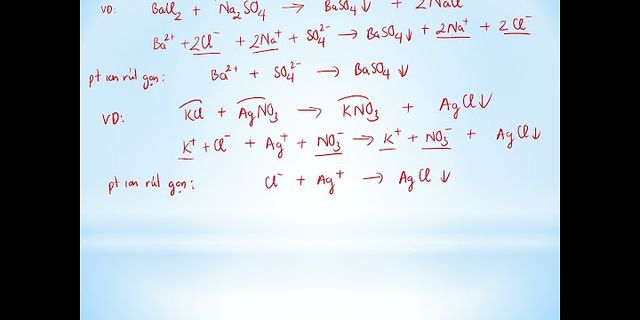 Phương trình dưới là phương trình ion thu gọn của phản ứng nào