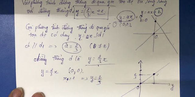 Phương trình đường thẳng đi qua A 0 2 và song song với đường thẳng y x