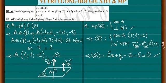 Phương trình mặt phẳng -- Nguyễn Bảo Vương