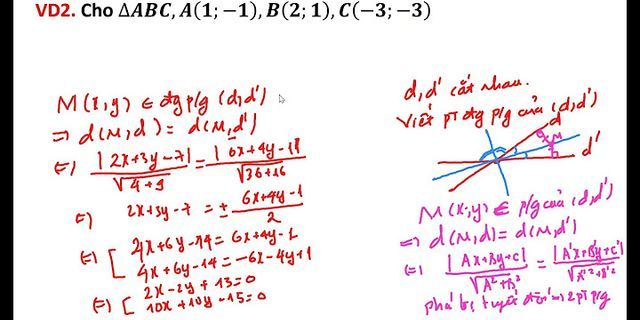 Phương trình tổng quát của đường thẳng đi qua hai điểm A 2 4 B 1 0 là