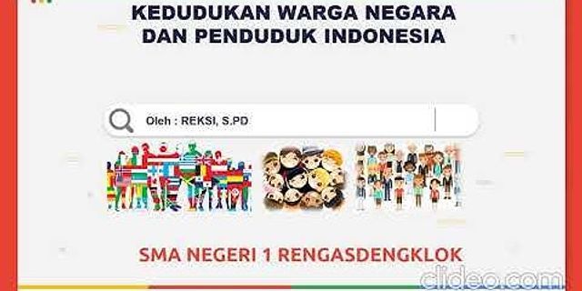 Yang menjadi warga negara ialah orang-orang indonesia asli dan orang-orang bangsa lain yang disahkan dengan undang-undang sebagai warga negara. pengertian tersebut tercantum dalam uud 1945....
