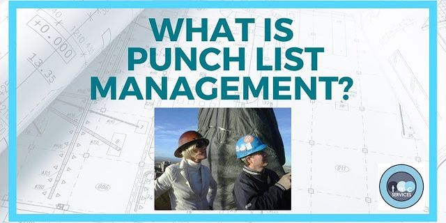 Punch list meaning